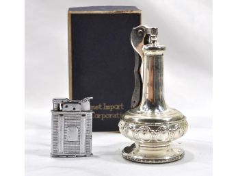 Lot 2 Vintage Lighters- Evans & Comet Desk Lighter