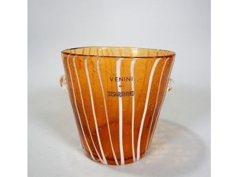 Original Venini Murano Art Glass Vase / Bucket