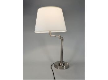 Swing Arm Table Lamp With Two Outlets