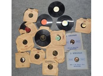 Vintage Vinyl Record Lot Including One Sided Victor Records For Vitrola