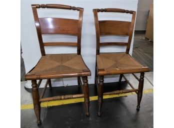 Pair Of Cherry Hitchcock-like Chairs