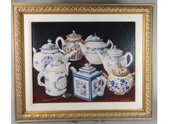 Antique Teapots Framed Print By Galley