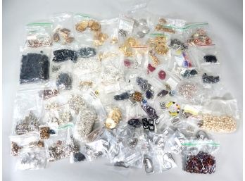 Huge Lot 18.5 Lb. Jewelry Making Supplies - Beads, Chains, Clasps, Buttons, Pendants, Etc.