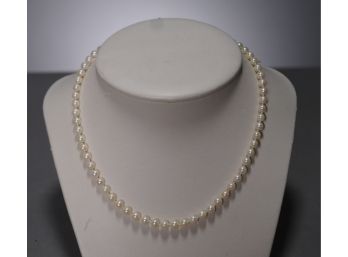 Nice Cultured Pearl Necklace Sterling Clasp