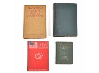 Antique Book Lot- Cook Book, The Greatest Things, Thackeray, Man Without Country