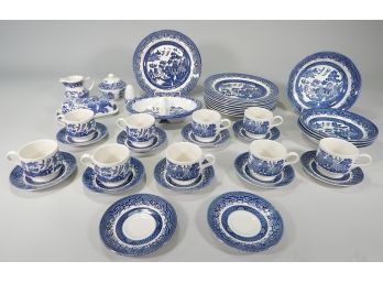 Large Lot Of Blue Willow Dishes
