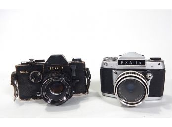 Vintage 35 Mm German Film Cameras Ihalee & Exa - Carl Zeiss Lenses