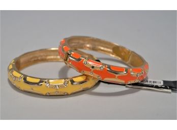 Two Enamel Bangle Bracelets