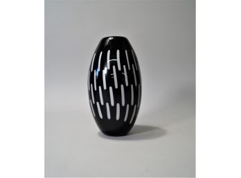 Black Art Glass Vase