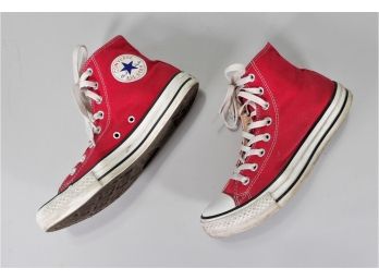 Pair Of Converse All Star Red High Tops - Mens' Size 7