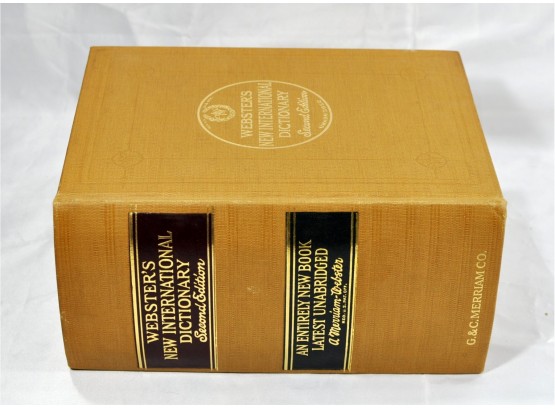 Huge Vintage  WEBSTER's NEW INTERNATIONAL Dictionary Of English Language