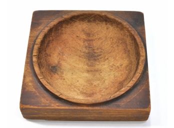 Antique Primitive Wood Carved Tray