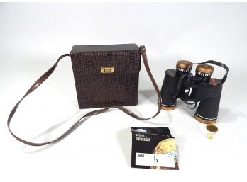 Vintage New Selsi Lightweight Fully Amber Coated Luminous 7 X 50 Binoculars