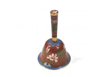 Vintage Chinese Cloisonne Bell With Handle