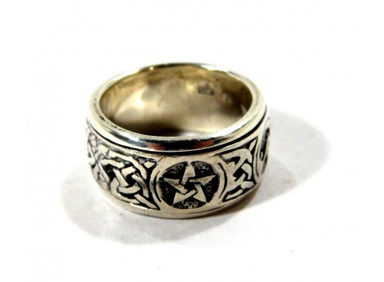 Vintage Peter Stone PSCL Sterling Silver Rotating Ring Ireland
