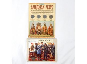 Lot 2 Genuine Coin Sets -American West Nickles  & 1863 War Cens