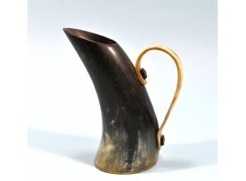 Antique Antler Horn Cup Small Pitcher