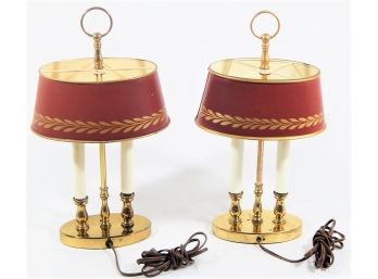 Pair Of Matching Tole Lamps
