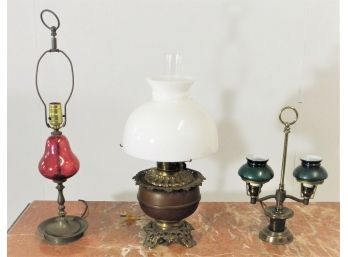Three Brass Lamps