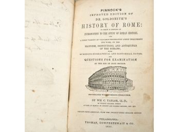 Antique Book 1851 'History Of Rome'