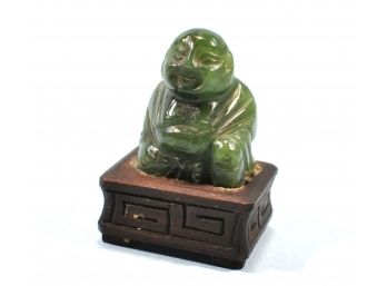 Antique Oriental Jade Carving Of BUDDA