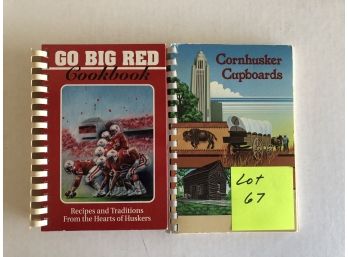 2 Nebraska Cornhusker Handmade Cookbooks