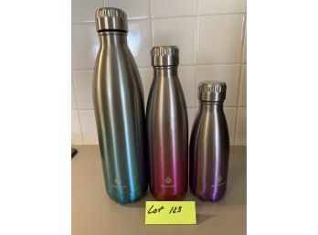 3 Stainless Steel Manna Water Bottles