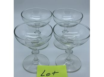 4 Crystal Champagne Glasses