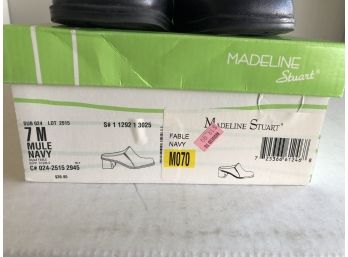 Madeline Stuart Black Mules  Size 7