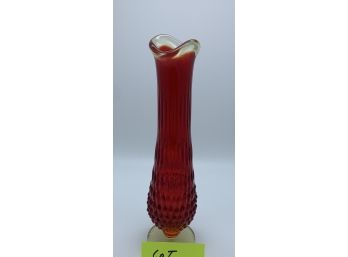 Vintage Mid Century Red Amberina Vase