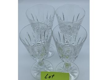 4 Crystal Wine Glasses