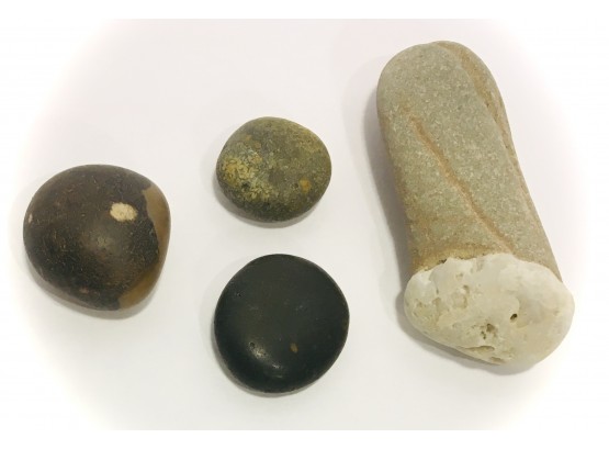 Calling All Geologists! Found In Nature Intriguing Quad Grouping Of Unusual Natural Stones With Artifacts