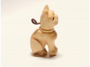 Very Antique Small Fine Beautifully Carved Georgian Era Stone Dog Figure Charm Pendant Fob