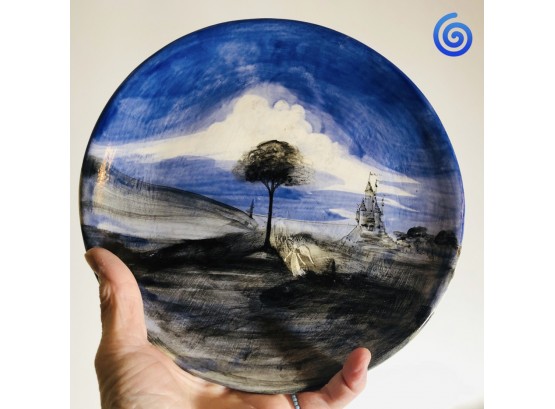 🌀 RARE $3500 Original Pablo Cano Painted Ceramic Plate