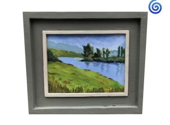 🌀 Original Oil | Impressionist Painting Country Waterscape