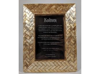 Contemporary, Filipino Kultura Oyster Shells Picture Frame 4x6”