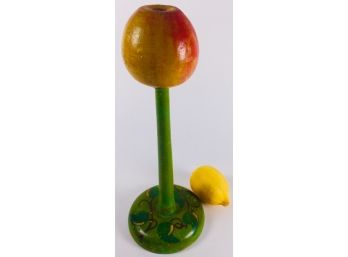 3-D Trompe L'oeil Hand Painted Apple Hat Stand/Bangles Holder