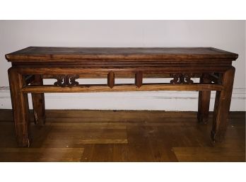 Chinese Antique Carved Wood Bench
