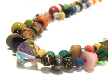 💌  Over The Top!  Killer Art Glass Beads Vintage Necklace