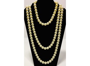 Runway Ready! Triple Swag Huge Pearl Showstopper Vintage Necklace 17”