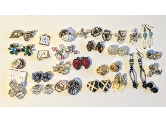 Big Collection Of Miscellaneous Costume Earrings