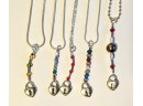 5 Handmade Sterling Heart Lock Charm Necklaces From 16' To 22'