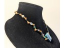 Handmade One-Of-A-Kind Bead, Stone, And Turquoise Necklaces 16' And 18'