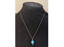 Set Of Unique Handmade Turquoise Jewelry - Bracelet 6' And Necklaces 18' And 20'