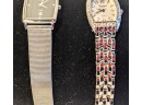 Pair Of Woman's Steel Watches By Grenen And Gruen 7.5' And 8' Untested