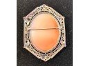 Elegant Vintage Cave Shell Cameos Pin With A Tested 10k Gold Frame  1'  - 6.9 Grams Total