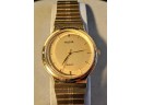 Vintage Woman's Pulsar Gold Colored Quartz Watch 8' Untested