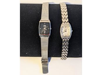 Pair Of Woman's Steel Watches By Grenen And Gruen 7.5' And 8' Untested