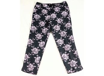 Talbot's Size 12 Woman's Floral Print Polyester Capri Pants