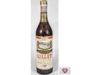 Bar Decor Authentic Full Rescued Antique LILLET French Vermouth Bottle Bar Decor